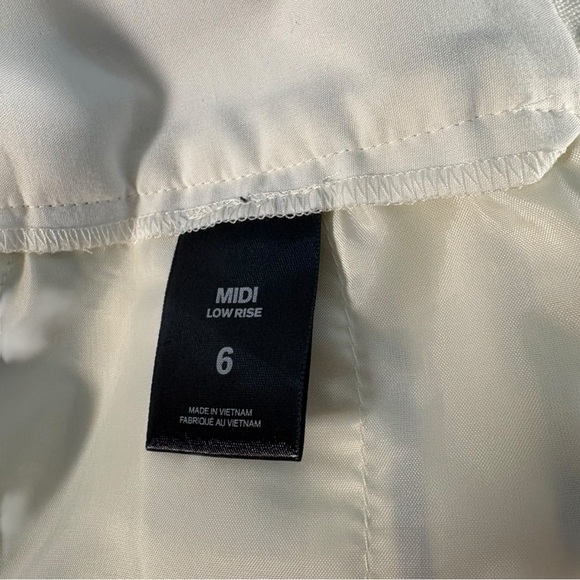 Express Linen Blend Striped Midi Low Rise Shorts Women’s 6 Coastal Grandma - Picture 5 of 11